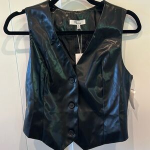 NWT leather vest